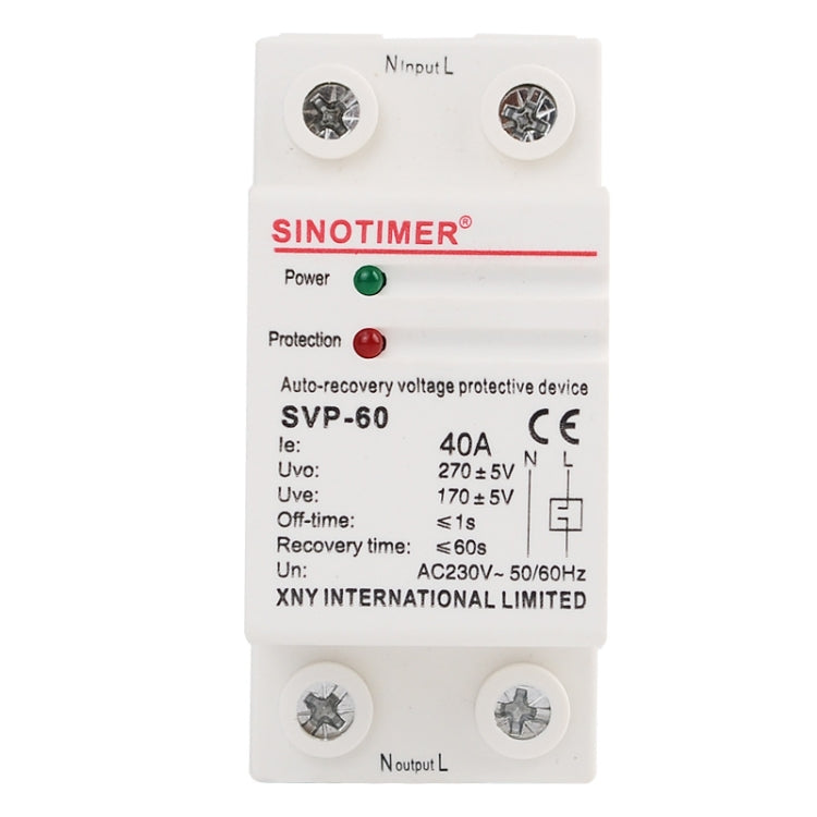 Protezione da sovrapressione intelligente autoduplex monofase SINOTIMER, SVP-60 Protezione da sovrapressione intelligente autoduplex monofase SINOTIMER, SVP-60